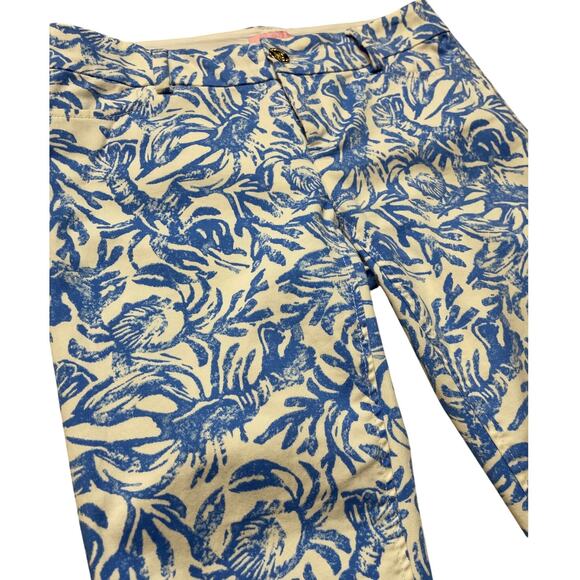 Lilly Pulitzer Sadie Stretch Crop Chino in Resort‎ White On A Roll Size 2 - Picture 10 of 11